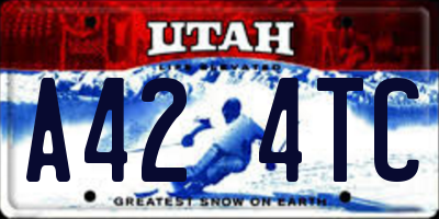 UT license plate A424TC