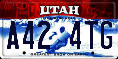 UT license plate A424TG