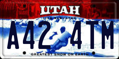 UT license plate A424TM