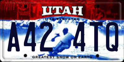 UT license plate A424TQ