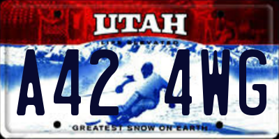 UT license plate A424WG