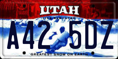 UT license plate A425DZ