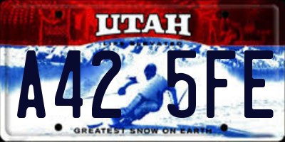 UT license plate A425FE
