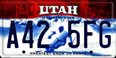 UT license plate A425FG