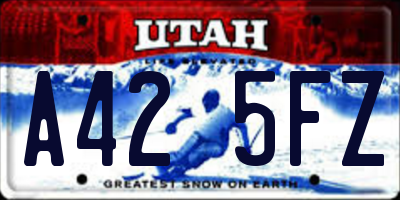 UT license plate A425FZ