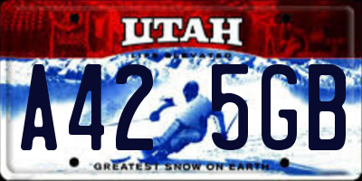 UT license plate A425GB