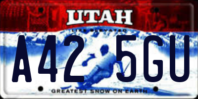 UT license plate A425GU