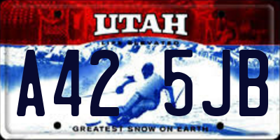 UT license plate A425JB