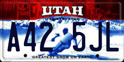 UT license plate A425JL