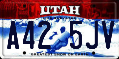 UT license plate A425JV