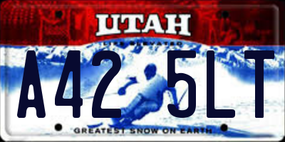 UT license plate A425LT