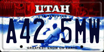 UT license plate A425MW