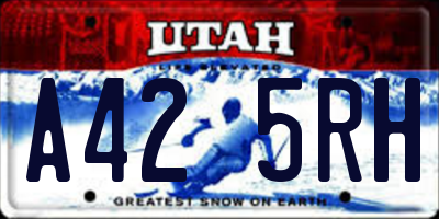 UT license plate A425RH