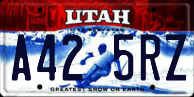 UT license plate A425RZ