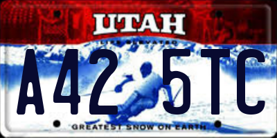 UT license plate A425TC