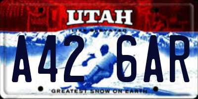UT license plate A426AR