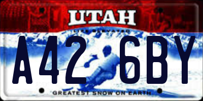 UT license plate A426BY