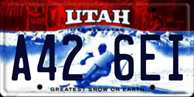UT license plate A426EI