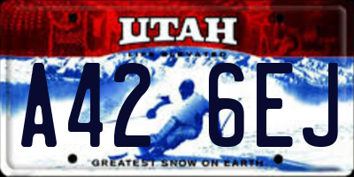 UT license plate A426EJ