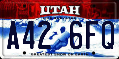 UT license plate A426FQ