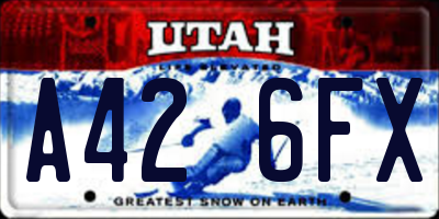 UT license plate A426FX