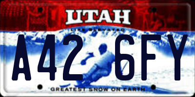 UT license plate A426FY