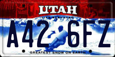 UT license plate A426FZ
