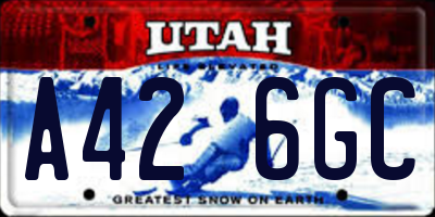 UT license plate A426GC