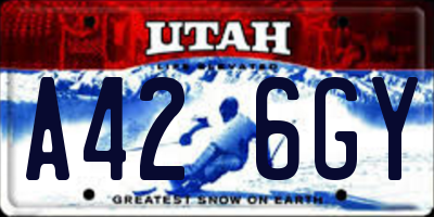 UT license plate A426GY