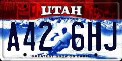 UT license plate A426HJ