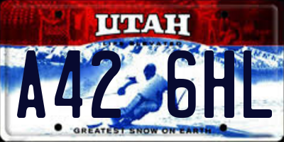 UT license plate A426HL