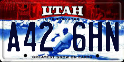 UT license plate A426HN