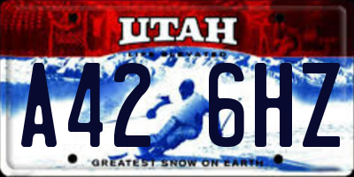 UT license plate A426HZ