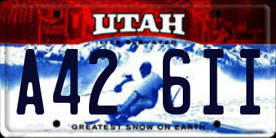 UT license plate A426II