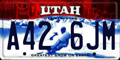 UT license plate A426JM