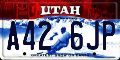 UT license plate A426JP