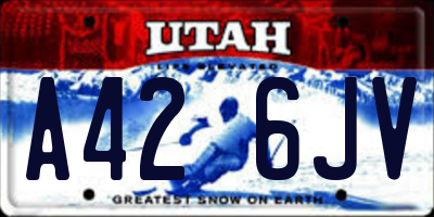 UT license plate A426JV