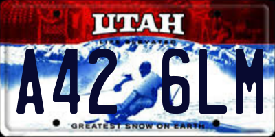 UT license plate A426LM