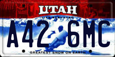 UT license plate A426MC