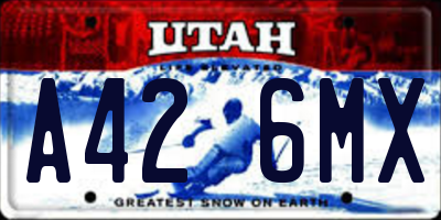 UT license plate A426MX