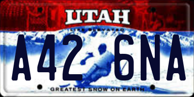 UT license plate A426NA