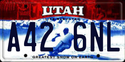 UT license plate A426NL