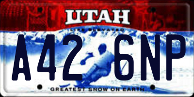 UT license plate A426NP