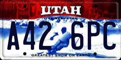 UT license plate A426PC