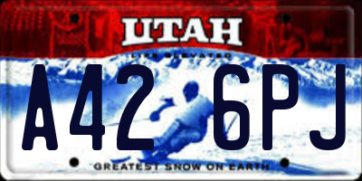 UT license plate A426PJ