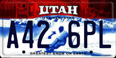 UT license plate A426PL