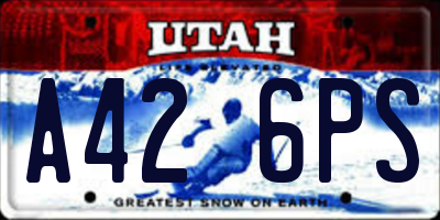 UT license plate A426PS