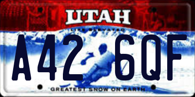 UT license plate A426QF