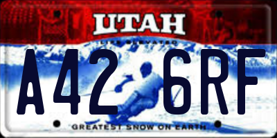 UT license plate A426RF