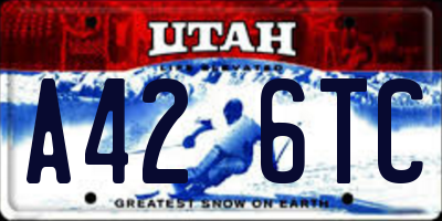 UT license plate A426TC